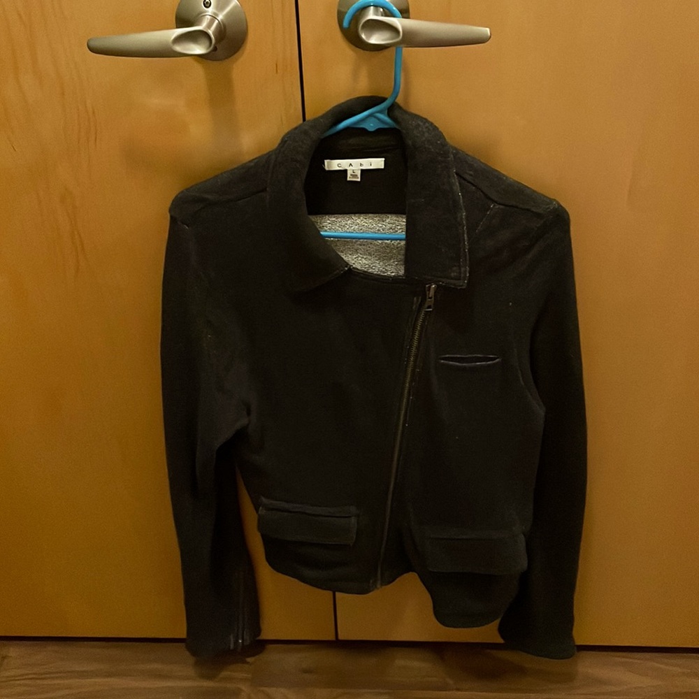 Moto zip up sweatshirt.
